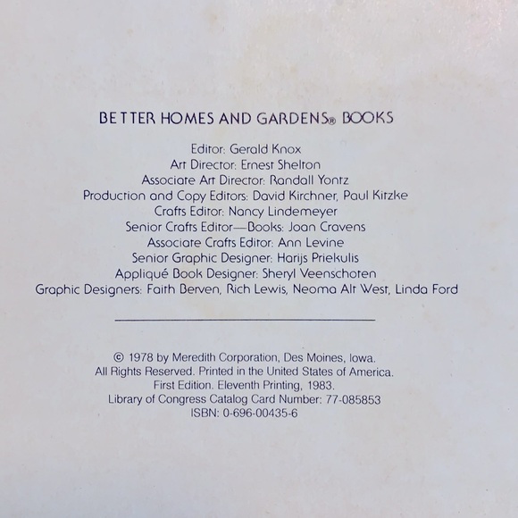 Rare1978 Hardcover Better Homes & Gardens Appliqué Illustrated 52 Craft Projects - Picture 4 of 16